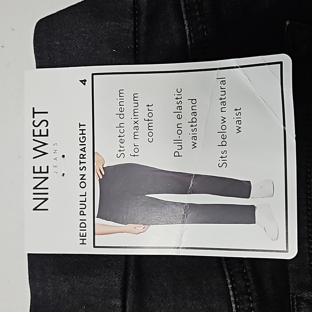 NINE WEST heidi pull-on straight jeans - Picture 5 of 14